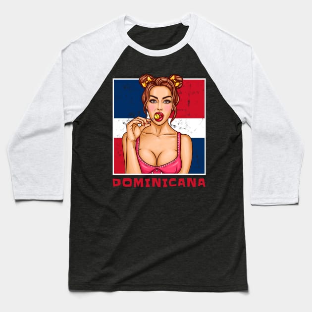 Proud Dominicana Flag, Republica dominicana gift heritage, Dominican girl Boy Friend dominicano Baseball T-Shirt by JayD World